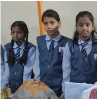 Students presenting science projects